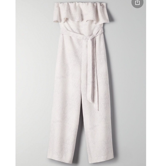 Babaton Pants - RARE — white snakeskin pattern Altamiro Jumpsuit - size 10